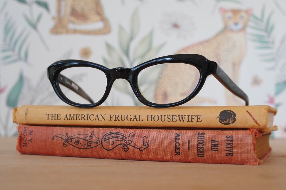Vintage 1960s Cat eye Eyeglasses Saphira Germany Rockabilly Pin Up Retro Preppy